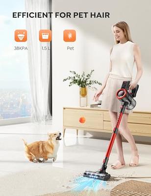 HONITURE Cordless Vacuum Cleaner, 450W 38Kpa Stick Vacuum Cordless with LCD  Smart Touchscreen, Max 55mins, 7-Layer Hepa, 6 in 1 Lightweight Handheld