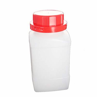 StonyLab Graduated Storage Bottles with GL45 Screw Cap, 1000 ml Borosilicate Glass Clear Round Lab Reagent Media Storage Bottles with Blue Screw Cap