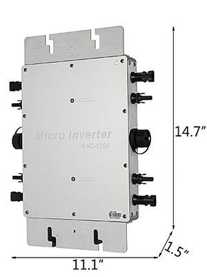 VEVOR 1200W MPPT Waterproof Solar Grid Tie Inverter DC to AC 220V
