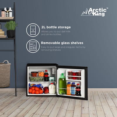 Arctic King 1.7 Cu ft No Freezer Mini Fridge, Black, E-Star