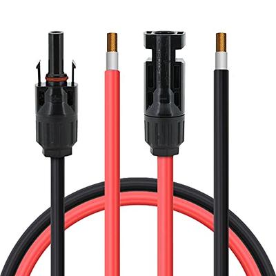 20 ft. 10 AWG Solar Panel Extension Cable with Male and Female Connectors