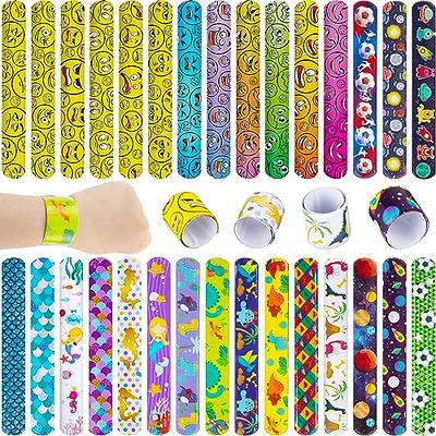 24pcs Slap Bracelets For Kids Party Favors Mermaid Snap Bracelets Pack Bulk  Toys For Kids Prizes Wrist Bands Toddler Party Favors Bulk One Size Fits A