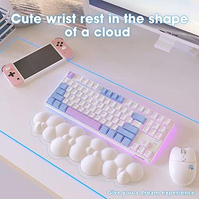 ATTACK SHARK Gaming Keyboard Wrist Rest Pad,Memory Foam Keyboard Palm Rest,  Ergonomic Hand Rest,Wrist Rest for Computer