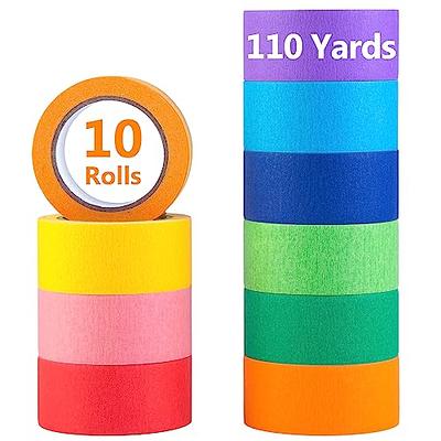 Colored Masking Tape,Colored Painters Tape for Arts & Crafts