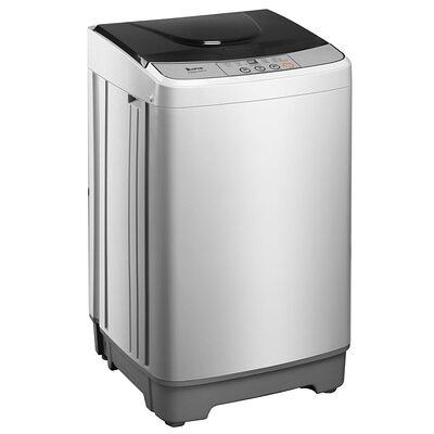 Costway Portable Full-Automatic Laundry Washing Machine 8.8lbs Spin Washer With Drain Pump - Gray