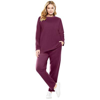 Plus Size Women's Fleece Sweatshirt By Woman Within In Raspberry (Size L)