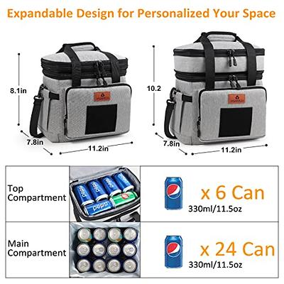 Insulated Dual Compartment Lunch Bag for Men, Women | Double Deck