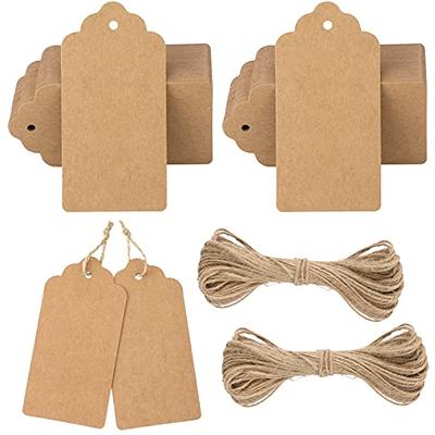 Wrapables Christmas Holiday Gift Tags/Kraft Hang Tags with Jute