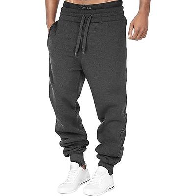 LEEy-world Men'S Pants Cargo Sweatpants for Men Drawstring Cargo Sweat  Pants Men's Sweatpants Open Bottom Jogger Sweatpants with Pockets Grey,4XL