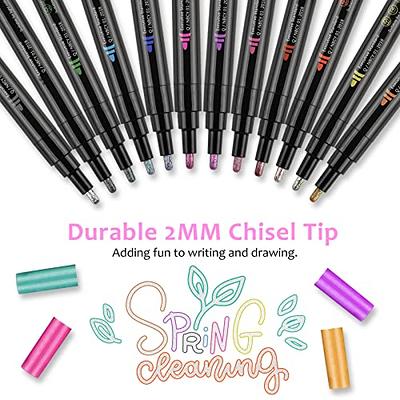 Double Line Outline Pens, 12 Colors Outline Markers Self-Outline Metallic  Markers for Kids, Double Line Pen for Art, Drawing, Greeting Cards, Crafts