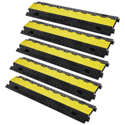 VEVOR 5 PCs Cable Protector Ramp, 2 Channel, 22000 lbs/axle