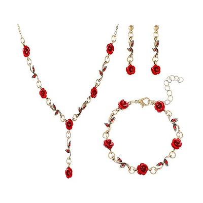 Rose Flower Jewelry Sets