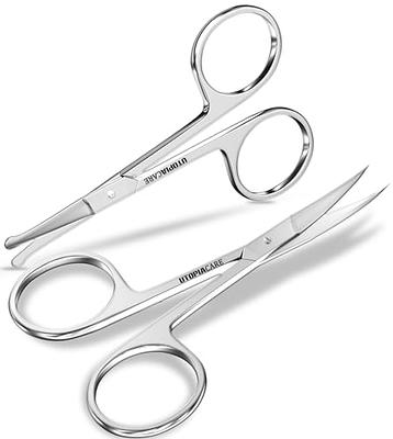 Utopia Care Curved and Rounded Facial Hair Scissors for Men - Mustache,  Nose, Beard, Eyebrows, Eyelashes and Ear Hair Cutting Scissors -  Professional Stainless Steel Trimming Scissors - Silver - Yahoo Shopping