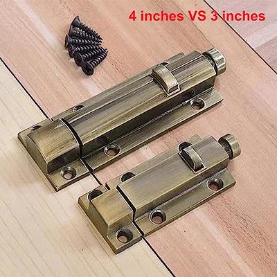 LFWATAXY 2PCS Latch Sliding Door Lock，Barrel Bolt，Vintage Security Lock，Security  Sliding Lock，Surface Mounted Slide Bolt for All Types of Internal Doors -  Yahoo Shopping