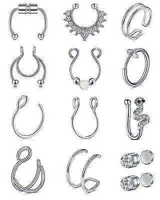 Faux Nose Ring - Fake Nose Hoop Ring - Silver or Gold - Clip On Jewelr –  CYDesignStudio