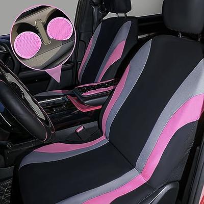 4pcs set pink car seat covers set airbag compatible universal fit van truck  car suv seat cushion protector from dirt auto accessories for women new  design