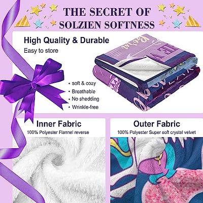 Solzien 8 Year Old Girl Birthday Gift Ideas Blanket 60x50, Best Gifts for  8 Year Old Girls, 8th Birthday Gifts for Girl, Birthday Gifts for 8 Year