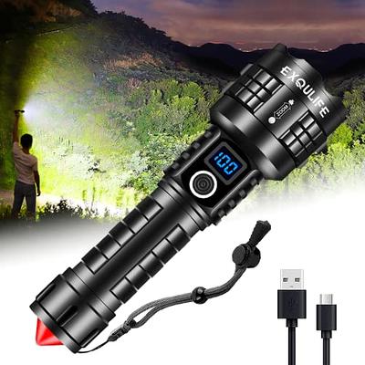 GeeRic LED Tactical Flashlight, 2 Pack Handheld Flashlights 3 Modes,  Zoomable Adjustable Lightweight Pocket Size Bright Flashlights, Emergency