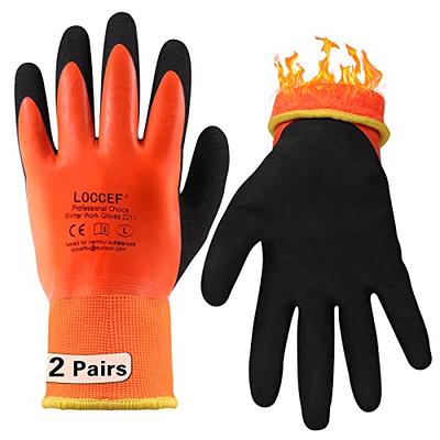 OriStout Waterproof Winter Work Gloves Bulk Pack For Men And Women, 3  Pairs, Touchscreen, Freezer Gloves For Working In Freezer, Thermal