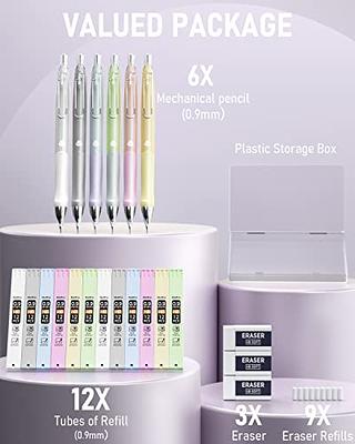 Nicpro 6 Colors Pastel Mechanical Pencil 0.5 mm for School, Artist, St