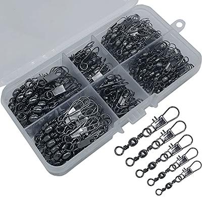 200PCS Barrel Snap Swivel Fishing Accessories, Premium Fishing Gear  Equipment with Ball Bearing Swivels Snaps Connector for Quick Connect  Fishing