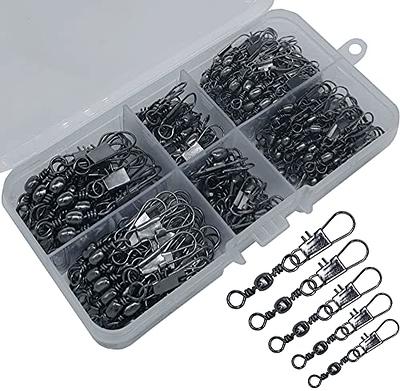 210pcs/box Fishing Swivels Snap Swivels Fishing Rolling Ball