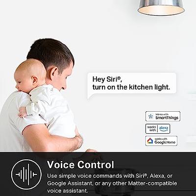 Kasa Matter Smart Light Switch: Voice Control w/Siri, Alexa & Google Assistant | UL Certified | Timer & Schedule | Easy Guided Install | Neutral KS205