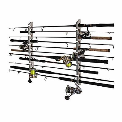  PLUSINNO V9 Vertical Fishing Rod Holders, Wall Mounted Fishing  Pole Holders, Fishing Rod Rack Holds Up to 9 Rods or Combos, Fishing Rod  Holders for Garage, Fits Most Rods of Diameter