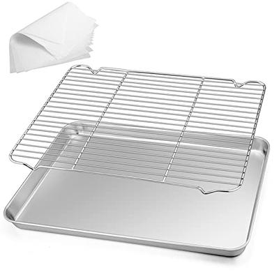  Oven-Safe Baking Pan with Cooling Rack Set - Quarter