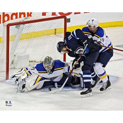 Jordan Binnington St. Louis Blues Autographed Game-Used Red Goalie Pads from The 2021 NHL Season