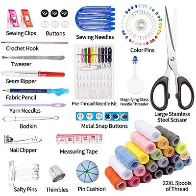 172 Pcs Adults Needle & Thread Sewing Kit Portable Basic Sewing Repair Kits