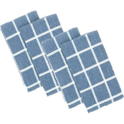 Utopia Blue and White Sustainable Dish Towels, 12 Pack