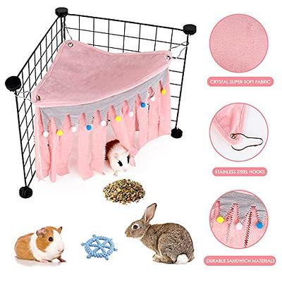 PAWCHIE Guinea Pig House Hide - Wooden Hideout for Chinchilla Small  Animals, Habitat with Windows Guinea Pig Hamster Rat Living