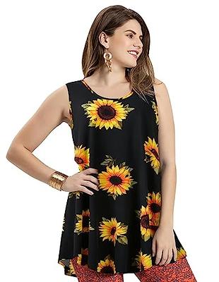 LARACE Women Plus Size Solid Basic Flowy Tank Tops Summer Sleeveless