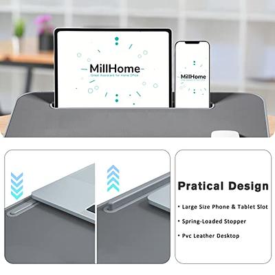 PORTABLE LAP DESK LAPTOP TRAY WITH PILLOW CUSHION MOUSE PAD PHONE TABLET  SLOT