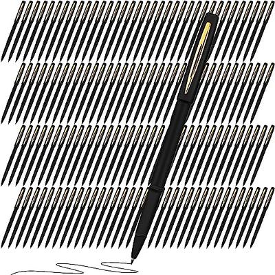 WY WENYUAN Black Pens, Fine Point Smooth Writing Pens, Ballpoint Pens for  Journaling, Teacher Cute Pens, 12-pcs Black Ink 1.0 mm Pens Bulk, Aesthetic