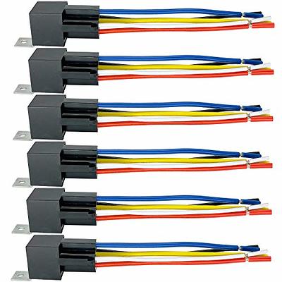 10 Pack 30/40 AMP Waterproof 5-Pin 12V Relay Switch （Spdt）For 12 Volt  Automotive