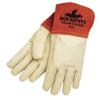 MCR Safety Economy Leather Driver Gloves Large Beige Pair