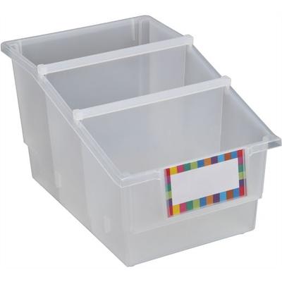 Really Good Stuff® Chapter Book Library Bins™ With Dividers - 6 Pack - Clay