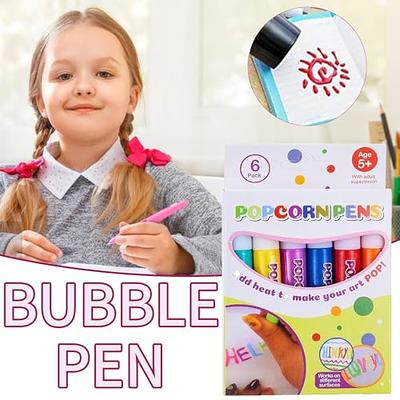 6PCS 3D Printing Bubble Pen Magic Popcorn Pen For Greeting