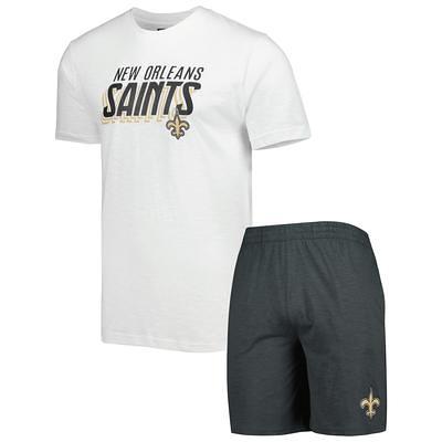 Men's Concepts Sport Gold/Heathered Charcoal New Orleans Saints Big & Tall T-Shirt Shorts Set