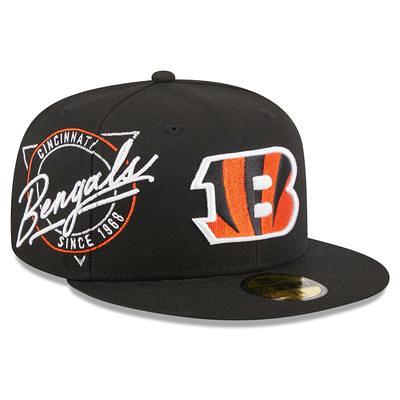 Men's Cincinnati Bengals New Era Black City Originals 39THIRTY Flex Hat