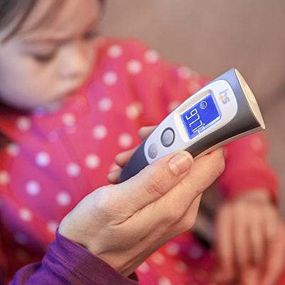 HealthSmart Talking Infrared Ear & Forehead Thermometer, No Probe Covers  Needed, FSA & HSA Eligible, Visual Fever Alarm, Audio Readings in English 