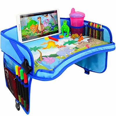 Kids Travel Lap Desk - Portable Play Tray Activity Table for Reading &  Drawing on Car, Train & Plane Journeys - 25.5 x 33cm