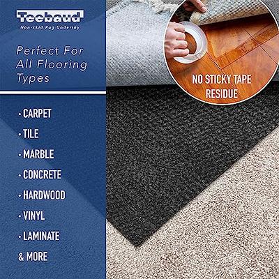 Aurrako Non Slip Rug Pads Extra Thick Gripper for Hardwood Floors,Rug Pad Gripper for Carpeted Tile and Any Hard Surface Floors, Anti Slip Non Skid