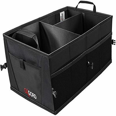 DRIVE AUTO PRODUCTS - Compact Black Car Trunk Organizer with Adjustable  Straps