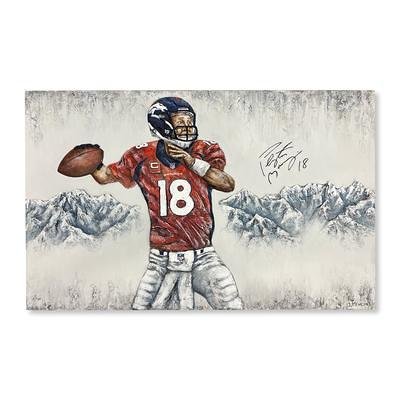 Tom Brady Tampa Bay Buccaneers Autographed 20 x 24 Stretched Original Canvas Art - Hand Painted by Artist Bill Lopa Limited Edition of 1