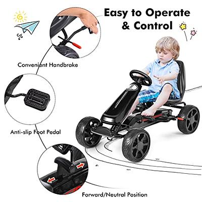 Costzon Pedal Go Kart for Kids, 4 Wheels Pedal Powered Ride on Toy – costzon