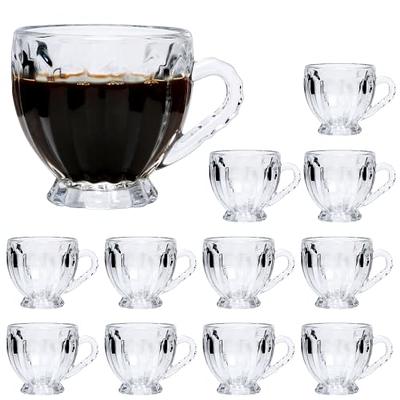 Cadamada Clear Glass Coffee Mugs, 7 OZ Espresso Mugs with Handle, Glass  Drinking Beverage Cups for L…See more Cadamada Clear Glass Coffee Mugs, 7  OZ