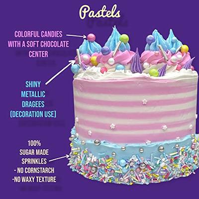 Cake Topping Colour Sprinkles With Chocolate Flowing Down On Violet  Background Space For Text Stock Photo - Download Image Now - iStock